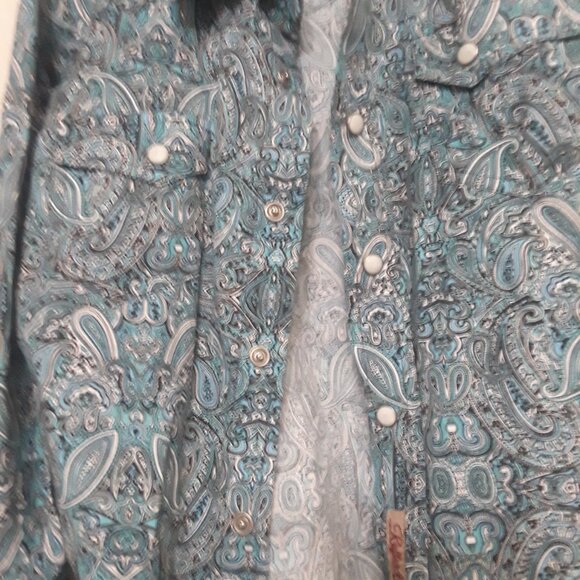 Paisley Kids Blue Button Down Shirt - Picture 3 of 4